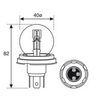 AMOLUX 721 - LAMP.FOCO EUROPEO 12V 45/40W